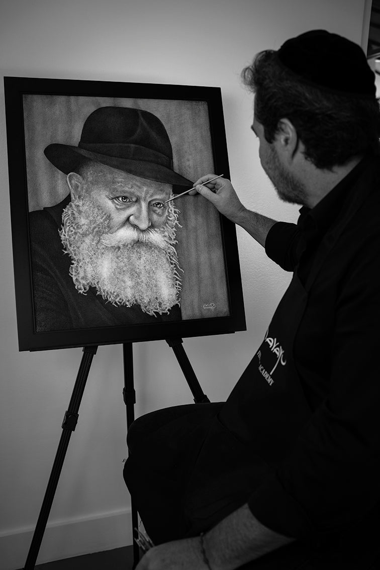 "THE REBBE IN BLACK & WHITE"/ SOLD