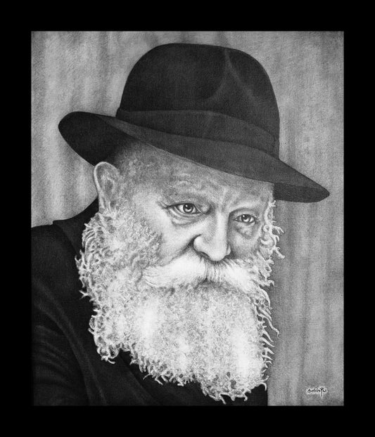 "THE REBBE IN BLACK & WHITE"/ SOLD